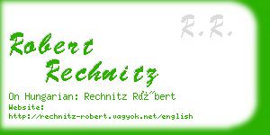 robert rechnitz business card